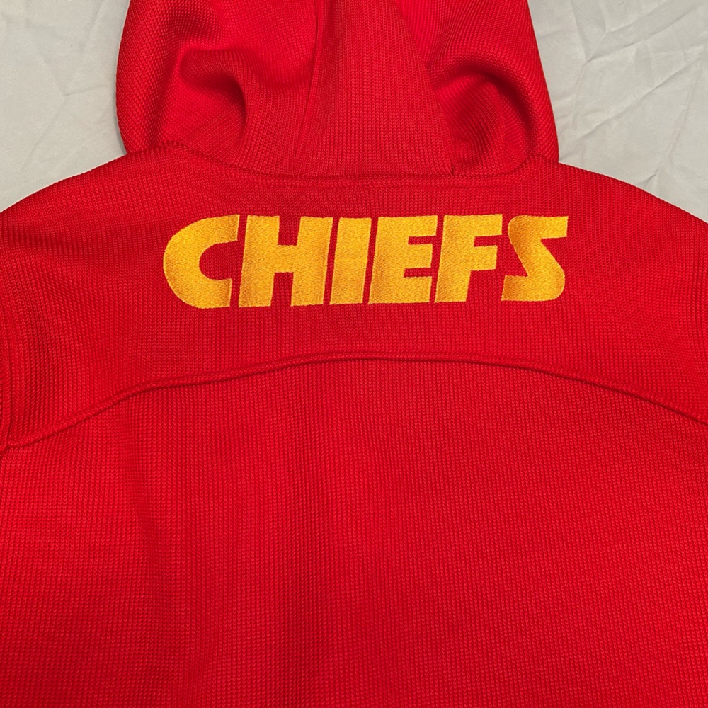 NFL Chiefs Red and Yellow Zip-Up Hoodie
